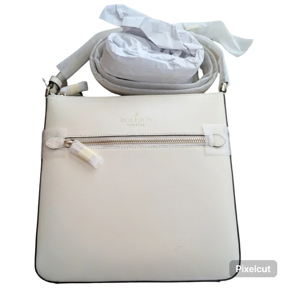 NWT Kate Spade Sadie Crossbody Bag Meringue Cream Leather Purse